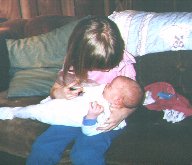 Big Sister Katy, gets to help.